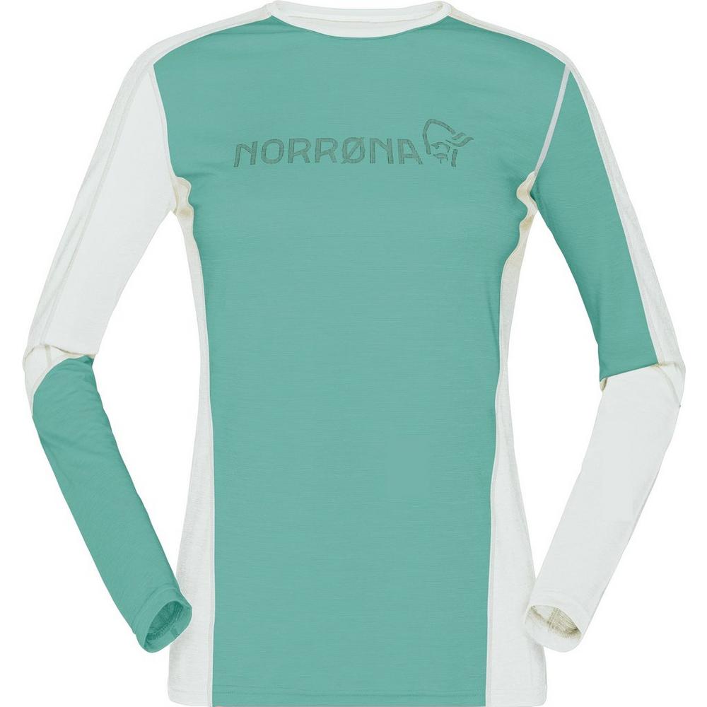 Norrona Women's Falketind Equaliser Merino Round Neck - Malachite Green