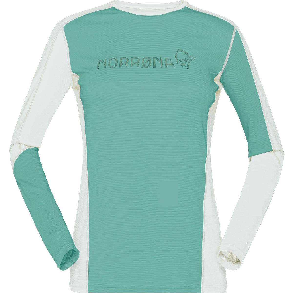 Norrona Women's Falketind Equaliser Merino Round Neck - Malachite Green