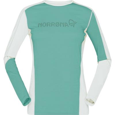 Norrona Women's Falketind Equaliser Merino Round Neck - Malachite Green