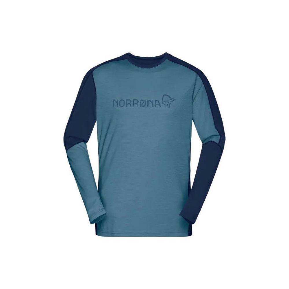 Norrona Men's Falketind Equaliser Merino Round Neck - Blue