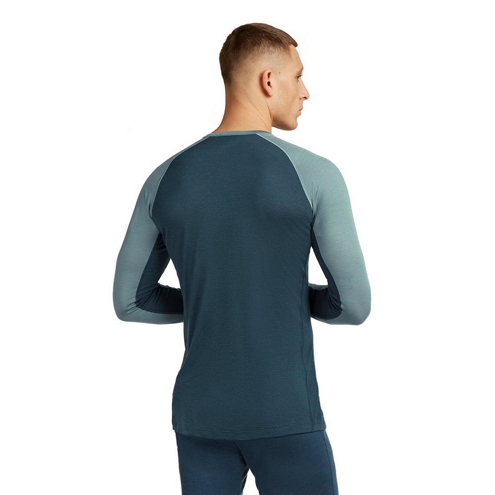 Icebreaker Men's Merino Blend 125 ZoneKnit Long-Sleeve T-Shirt - Blue