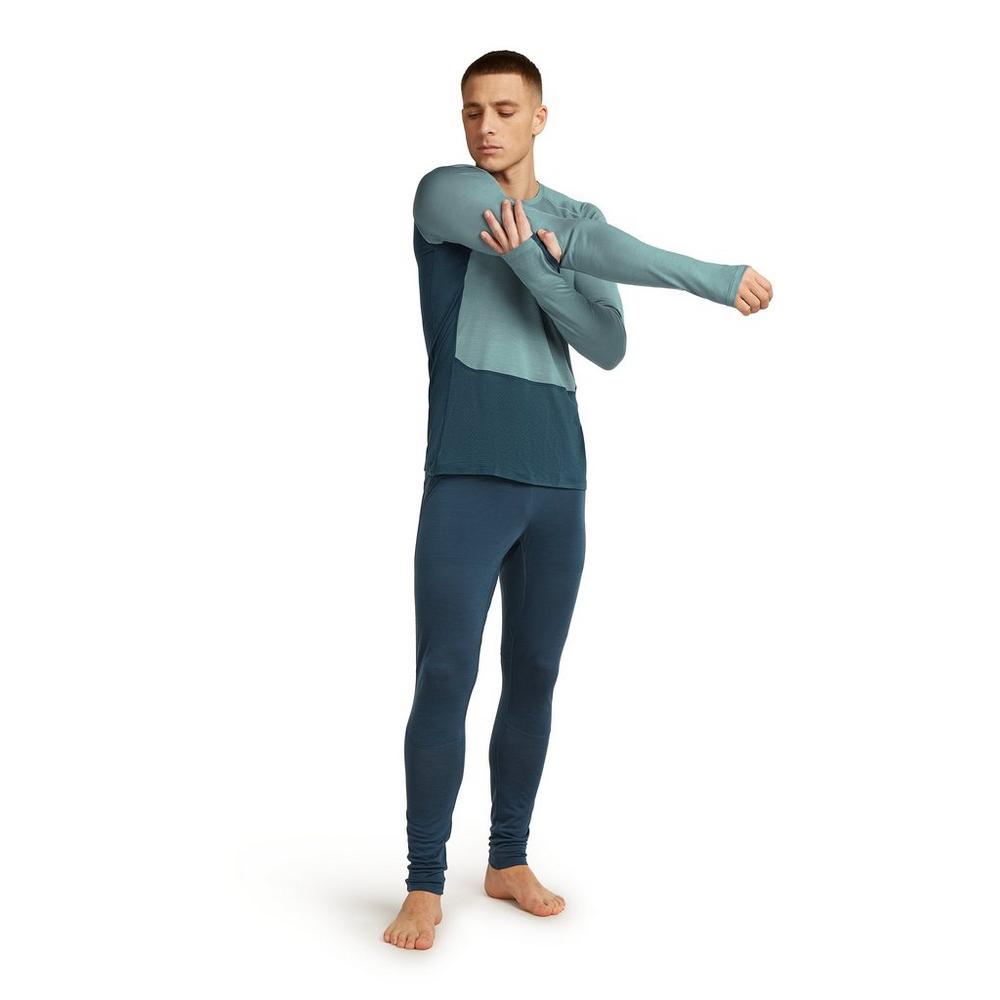 Icebreaker Men's Merino Blend 125 ZoneKnit Long-Sleeve T-Shirt - Blue