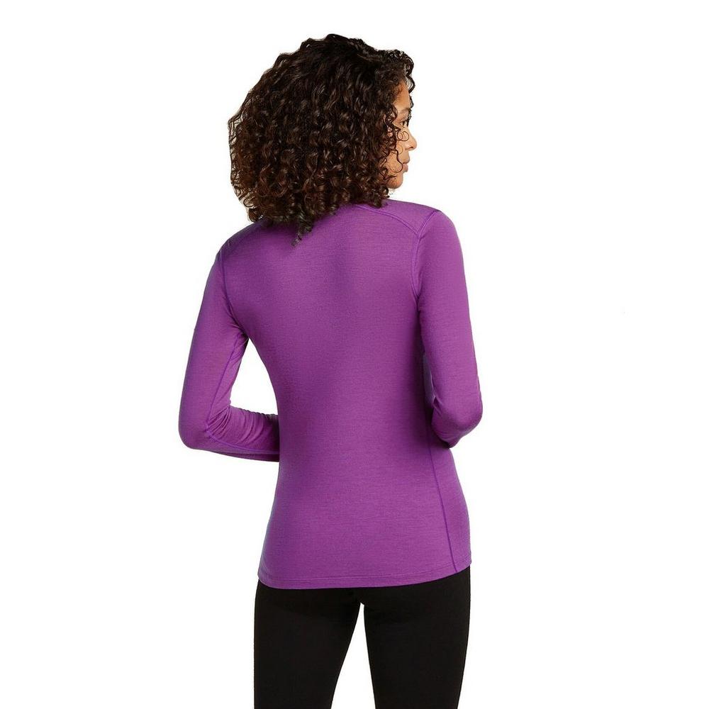 Icebreaker Women's 200 Oasis Long Sleeve Thermal - Purple