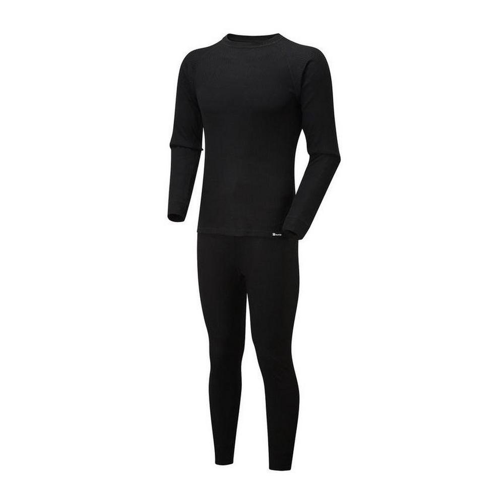 Yacht And Smith Men's Thermal Underwear Set In Black Size Medium - at -   