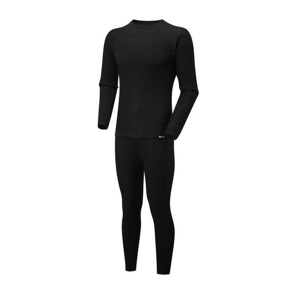 Essentials Men's Standard Thermal Long Underwear Set, Black