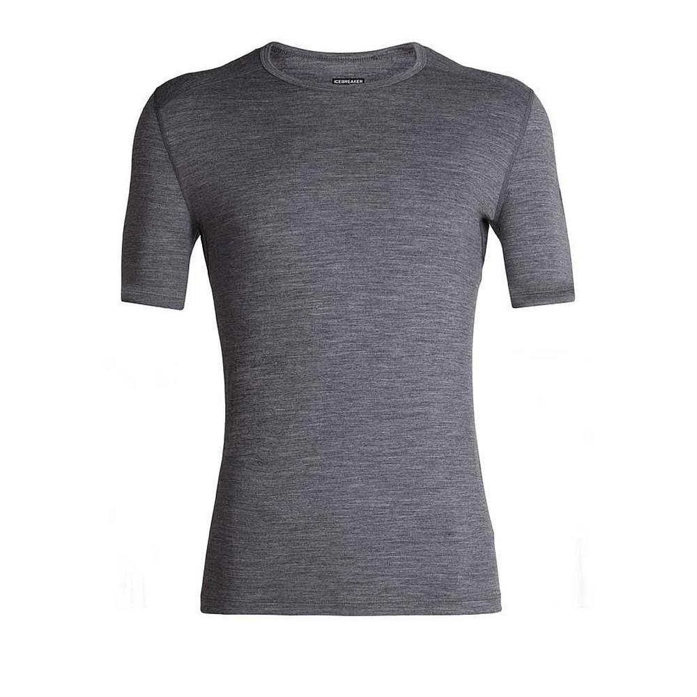 Icebreaker BASE LAYER Top Men's Oasis SS Crewe Gritstone Heather