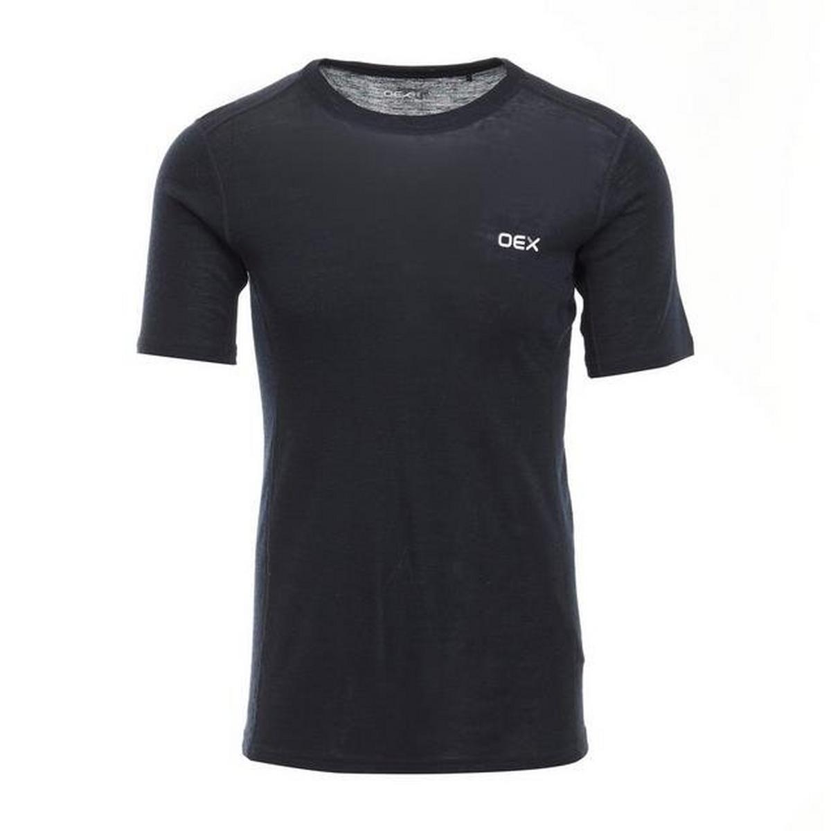 Oex Men?s Kelso Merino Short Sleeve Base Layer - Black