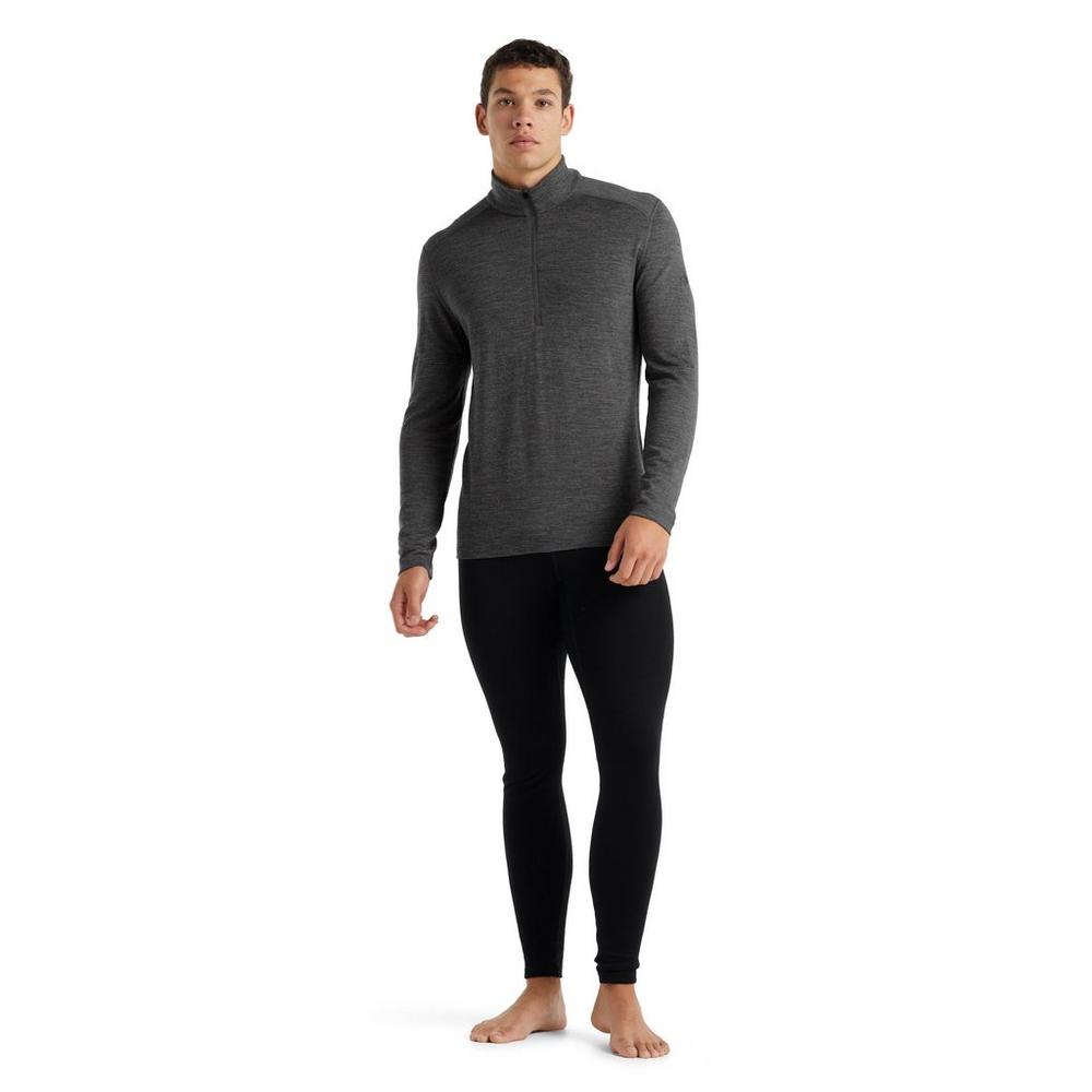 Icebreaker Men's Merino 260 Tech Long Sleeve Half Zip Thermal Top -  Gritstone Heather