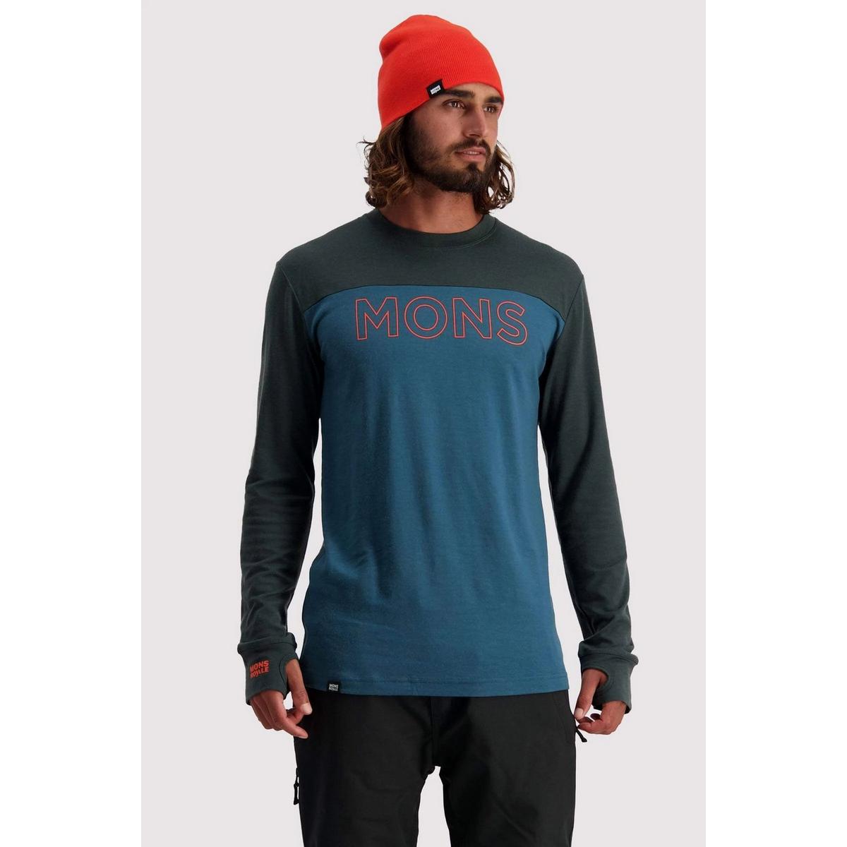 Mons Royale Men's Yotei Tech Long Sleeve - Atlantic Rosin