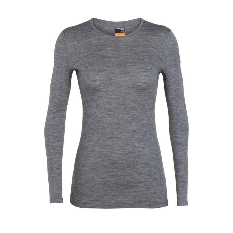 Women's 200 Oasis Long Sleeve Crewe - Gritstone Heather