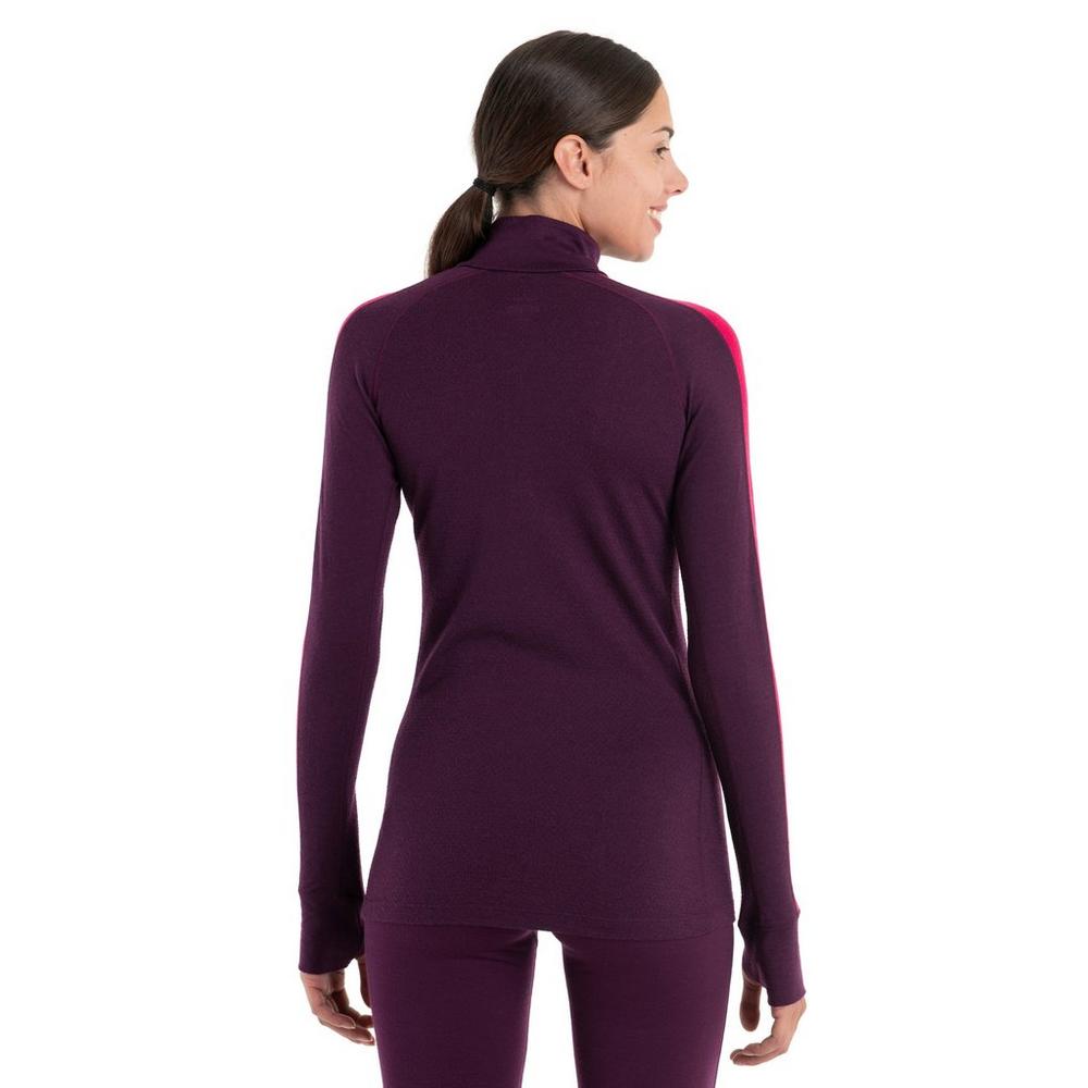 Icebreaker Women's 200 Merino Zoneknit Half Zip Long Sleeve - Purple