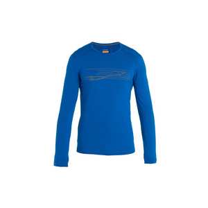 Men's 200 Oasis LS Crewe Ski Stripes - Blue