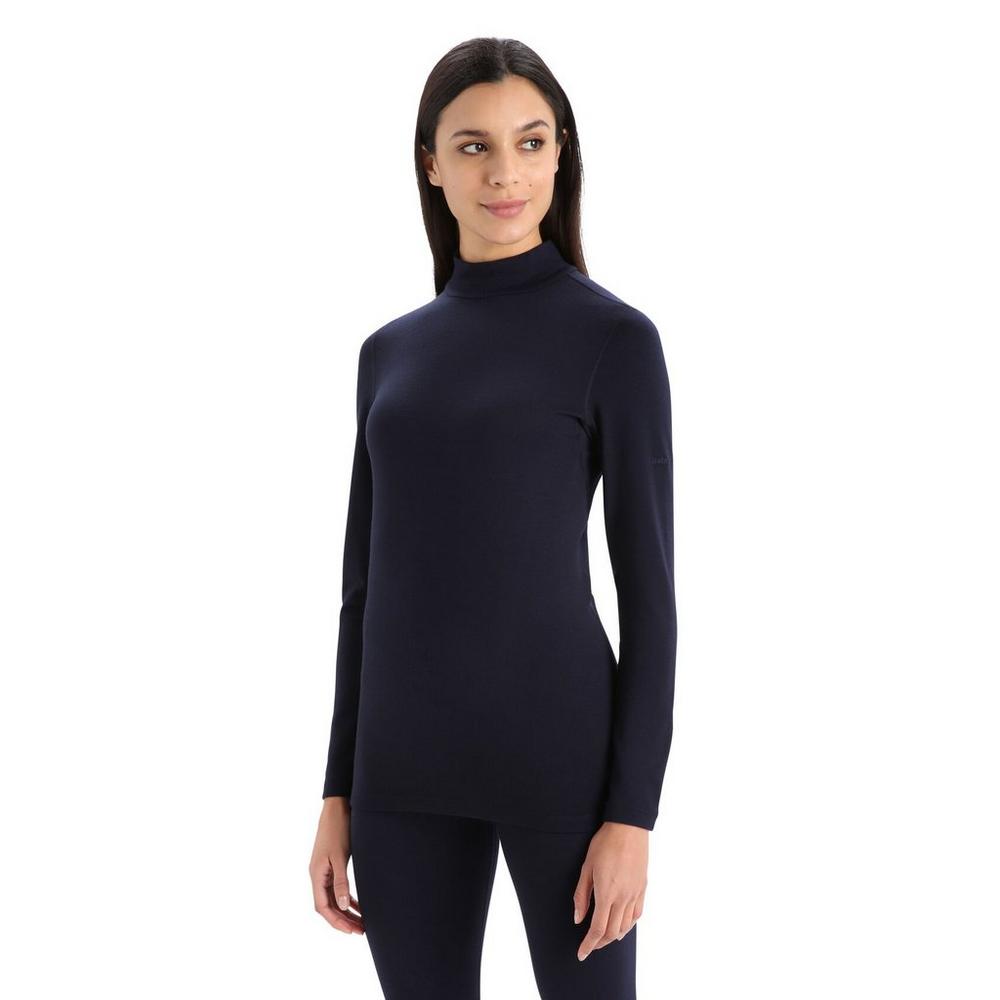 Icebreaker Women's 260 Tech LS Turtleneck - Black