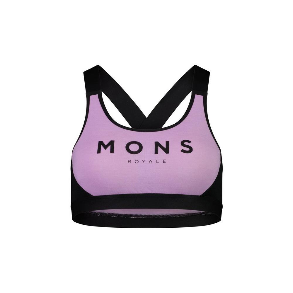 Mons Royale Women's Stella X-Back Bra - Pink