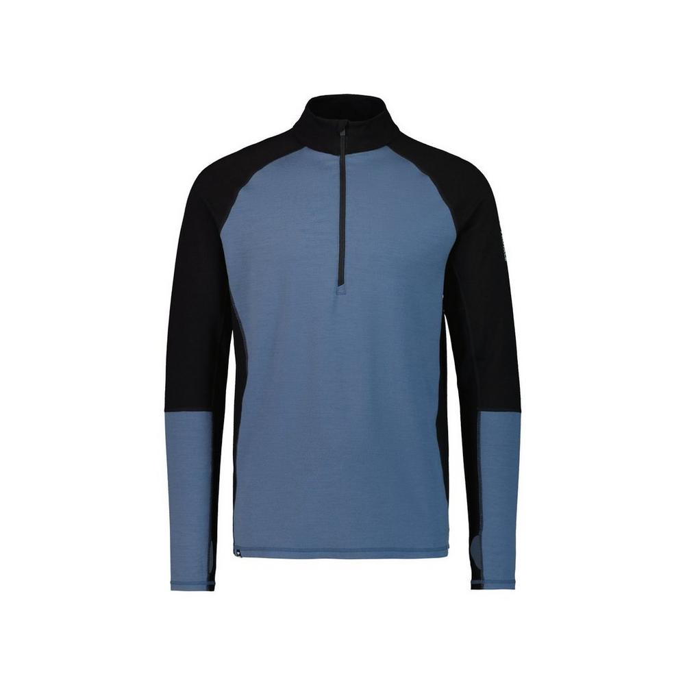 Mons Royale Men's Olympus Merino Half Zip Baselayer - Blue