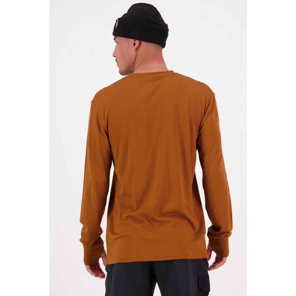 Mons Royale Men's Yotei Classic Long Sleeve - Orange