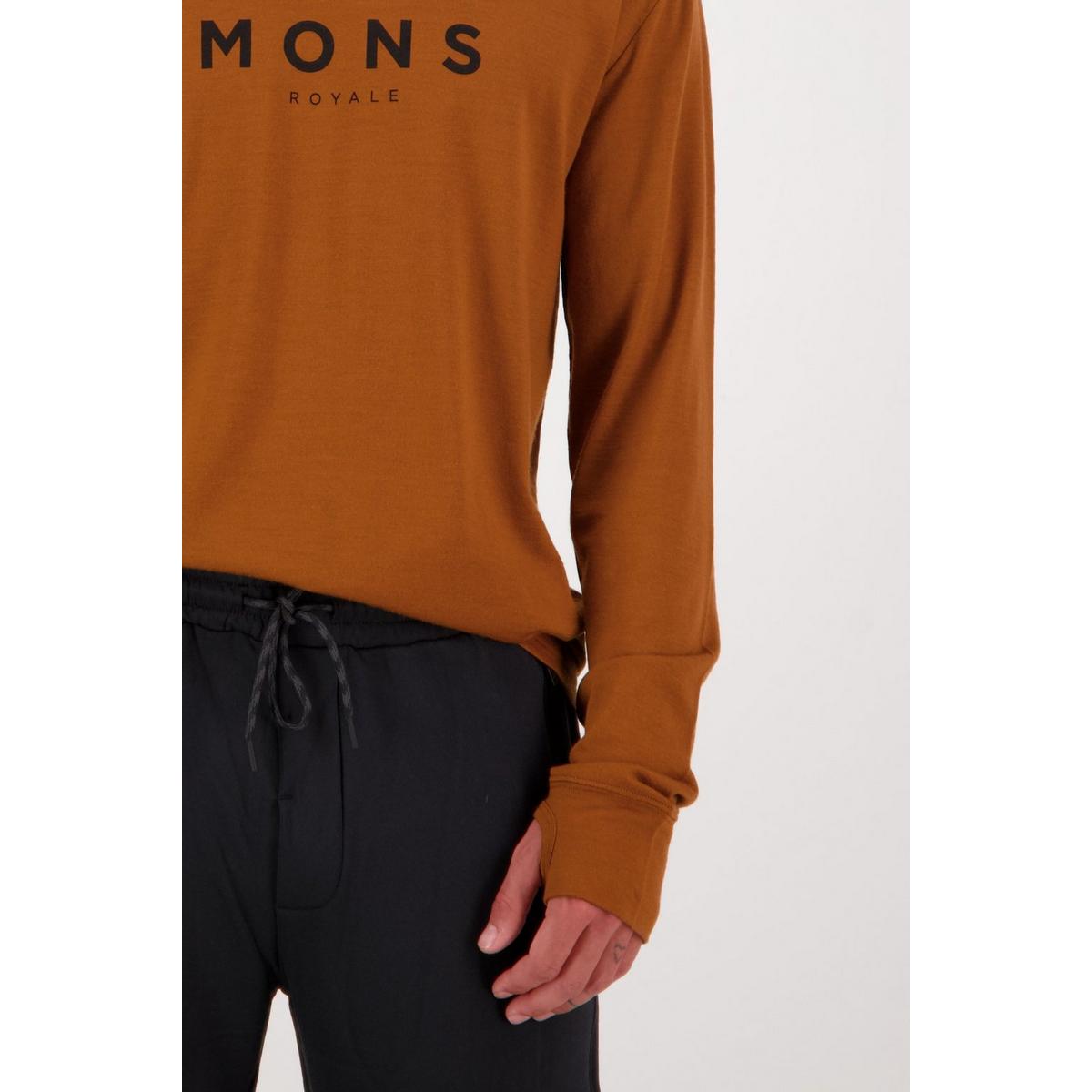 Mons Royale Men's Yotei Classic Long Sleeve - Orange