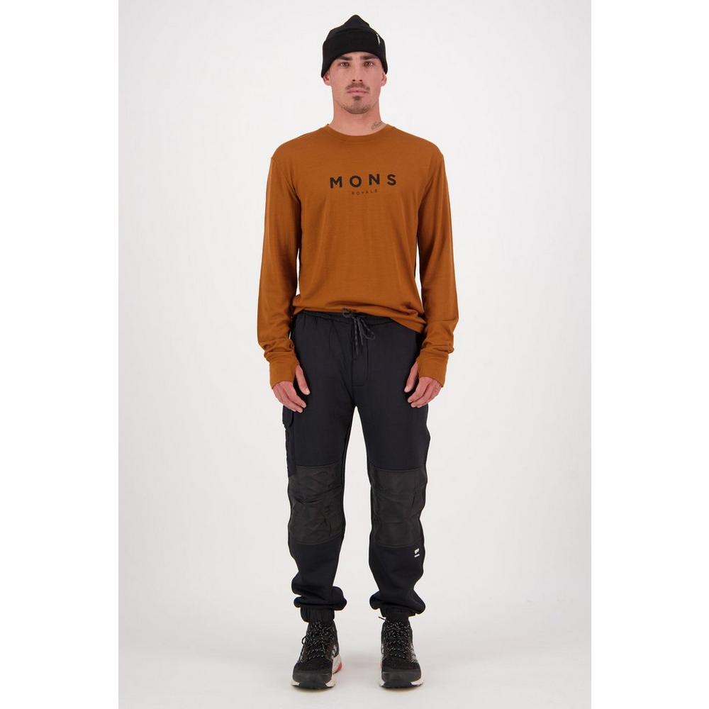 Mons Royale Men's Yotei Classic Long Sleeve - Orange