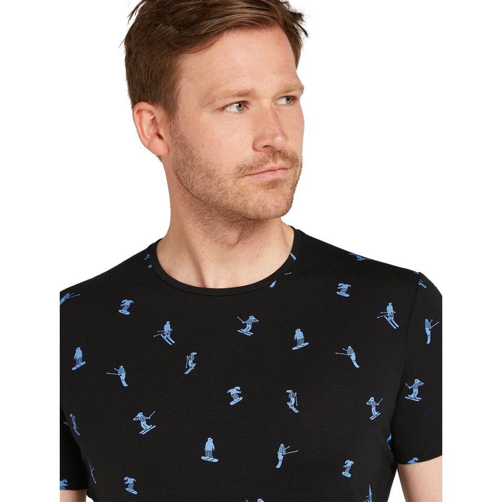 Icebreaker Men's 150 Anatomica Short-Sleeve Base Layer Top - Ski Day / Black