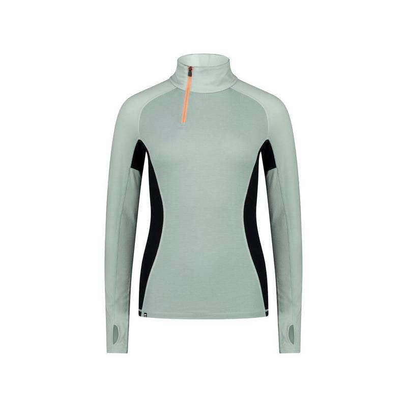 Women's Olympus Merino 1/2 Zip Base Layer - Green
