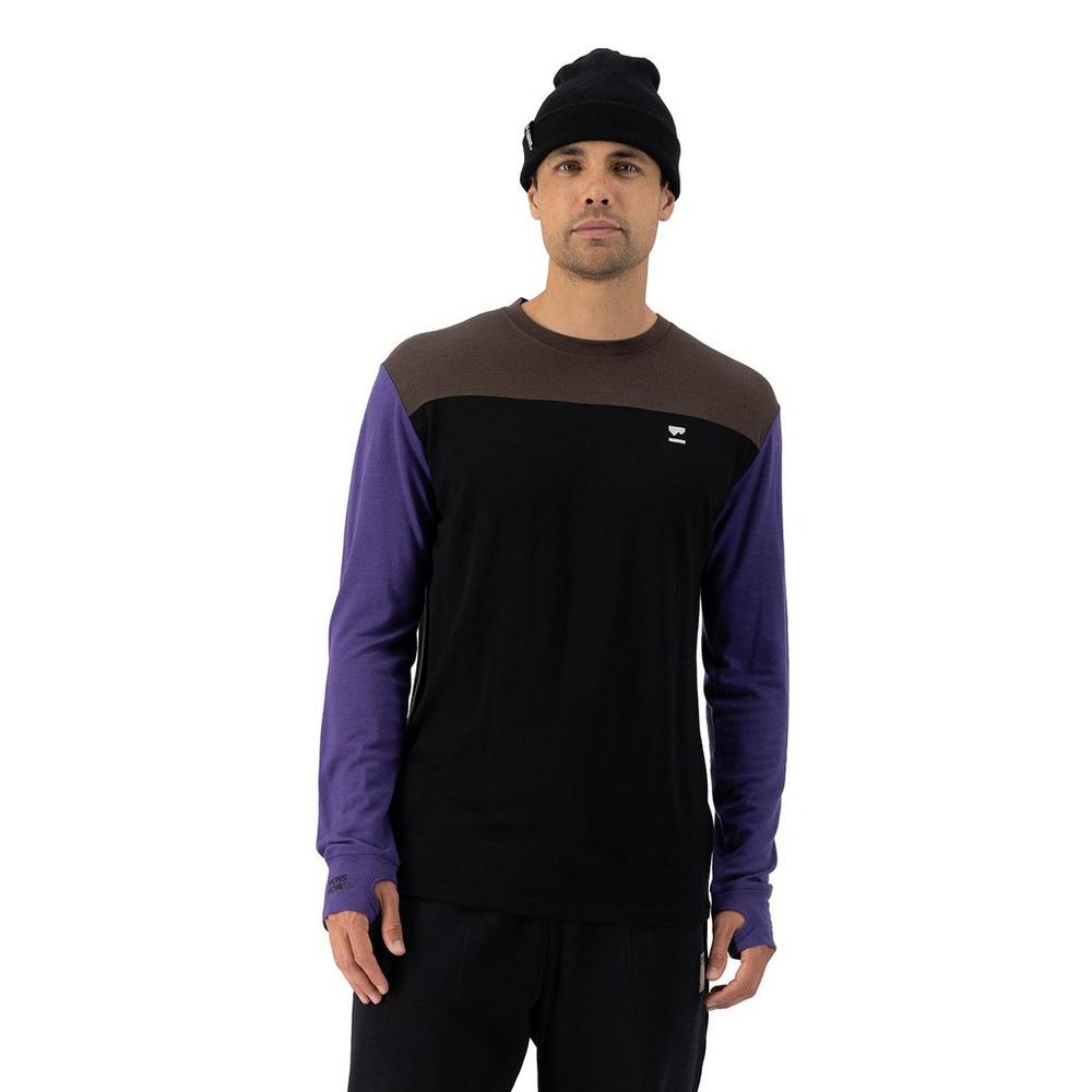 Mons Royale Men s Yotei Long Sleeve Base Layer Black Tiso