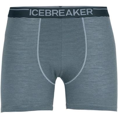 Icebreaker Men's Anatomica Boxers - Gravel Blue Stripe