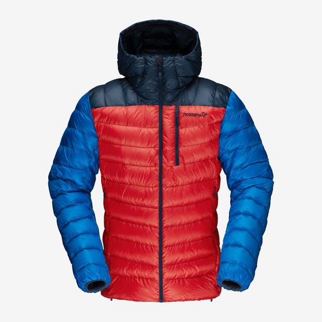 Norrona Lyngen Down850 Hood True Red Indigo Night