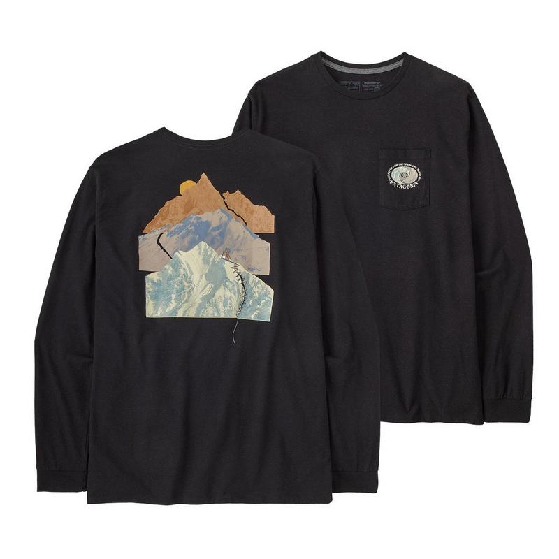 Men's Snowstitcher Pocket LS Responsibili-Tee - Black