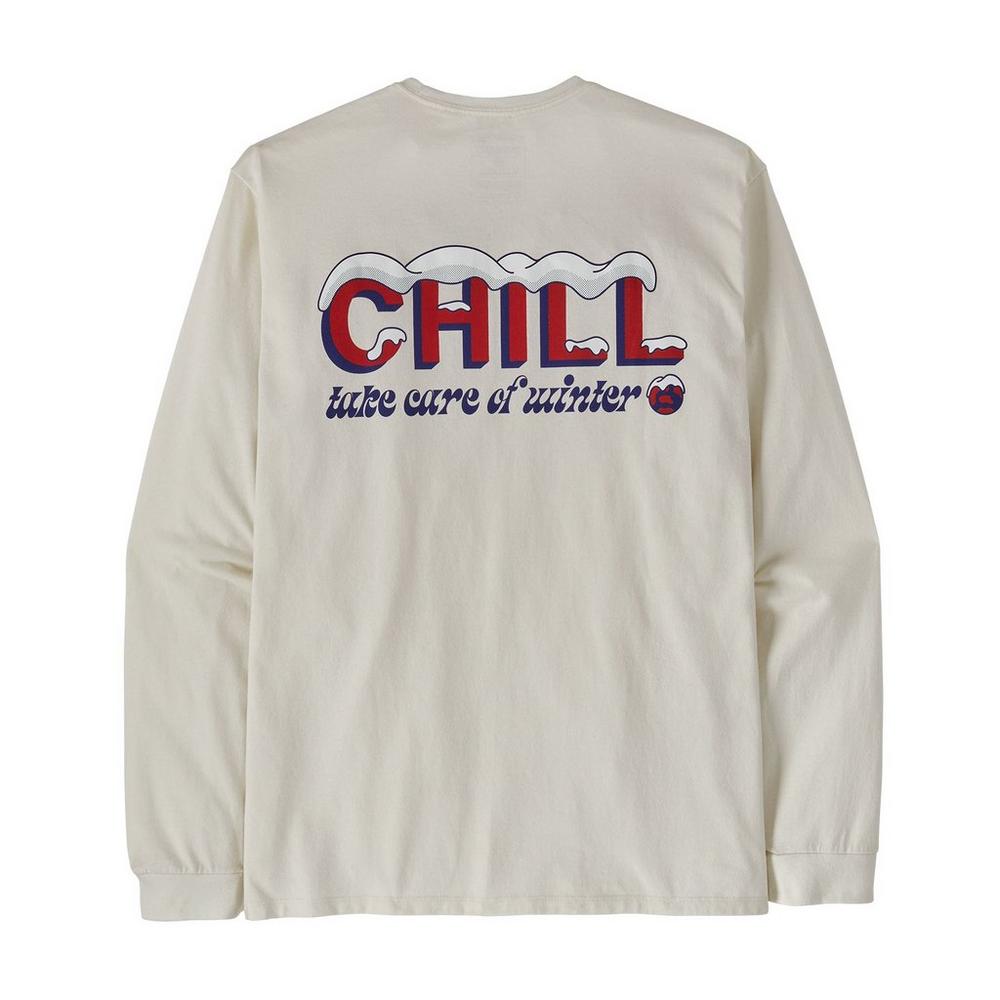 Patagonia Men s Long Sleeve Chill Responsibili Tee Top White Tiso