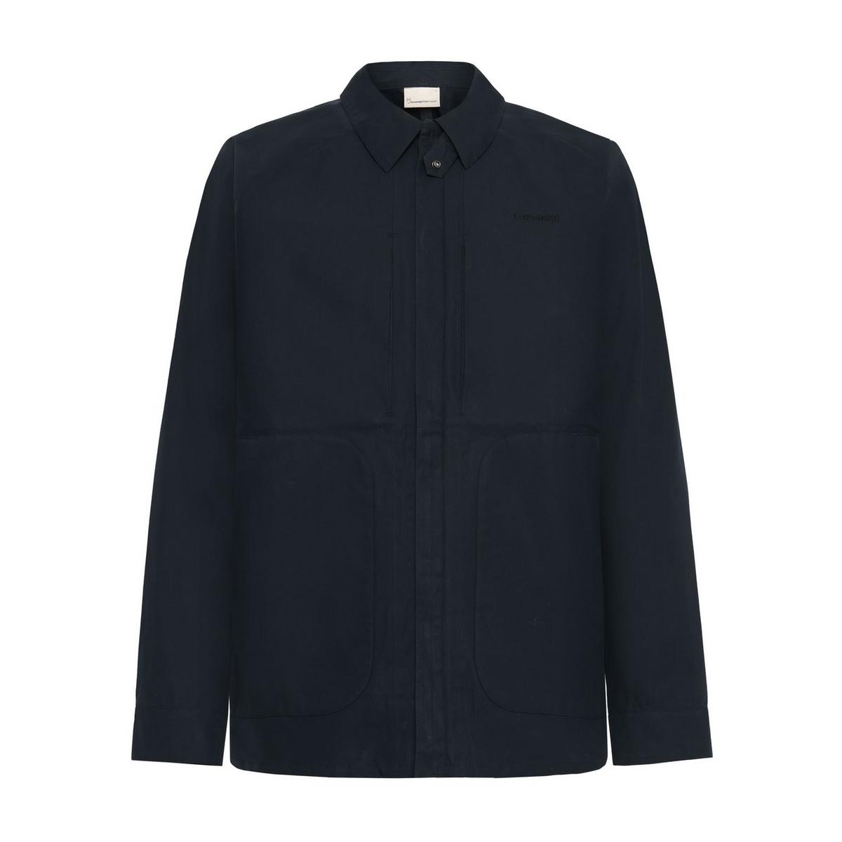 Knowledge Cotton Men's Vent Canvas 200 Classic Overshirt - Navy