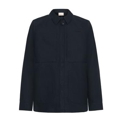 Knowledge Cotton Men's Vent Canvas 200 Classic Overshirt - Navy