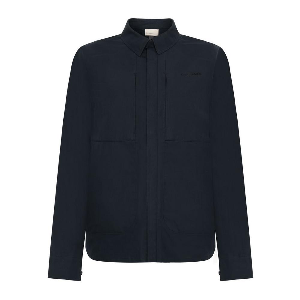 Knowledge Cotton Women's Vent Canvas 200 Classic Overshirt - Navy
