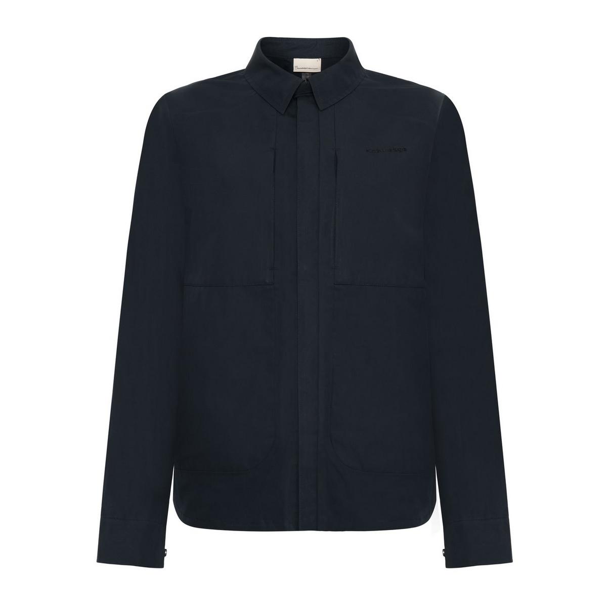 Knowledge Cotton Women's Vent Canvas 200 Classic Overshirt - Navy