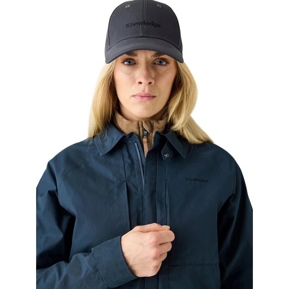 Knowledge Cotton Women's Vent Canvas 200 Classic Overshirt - Navy
