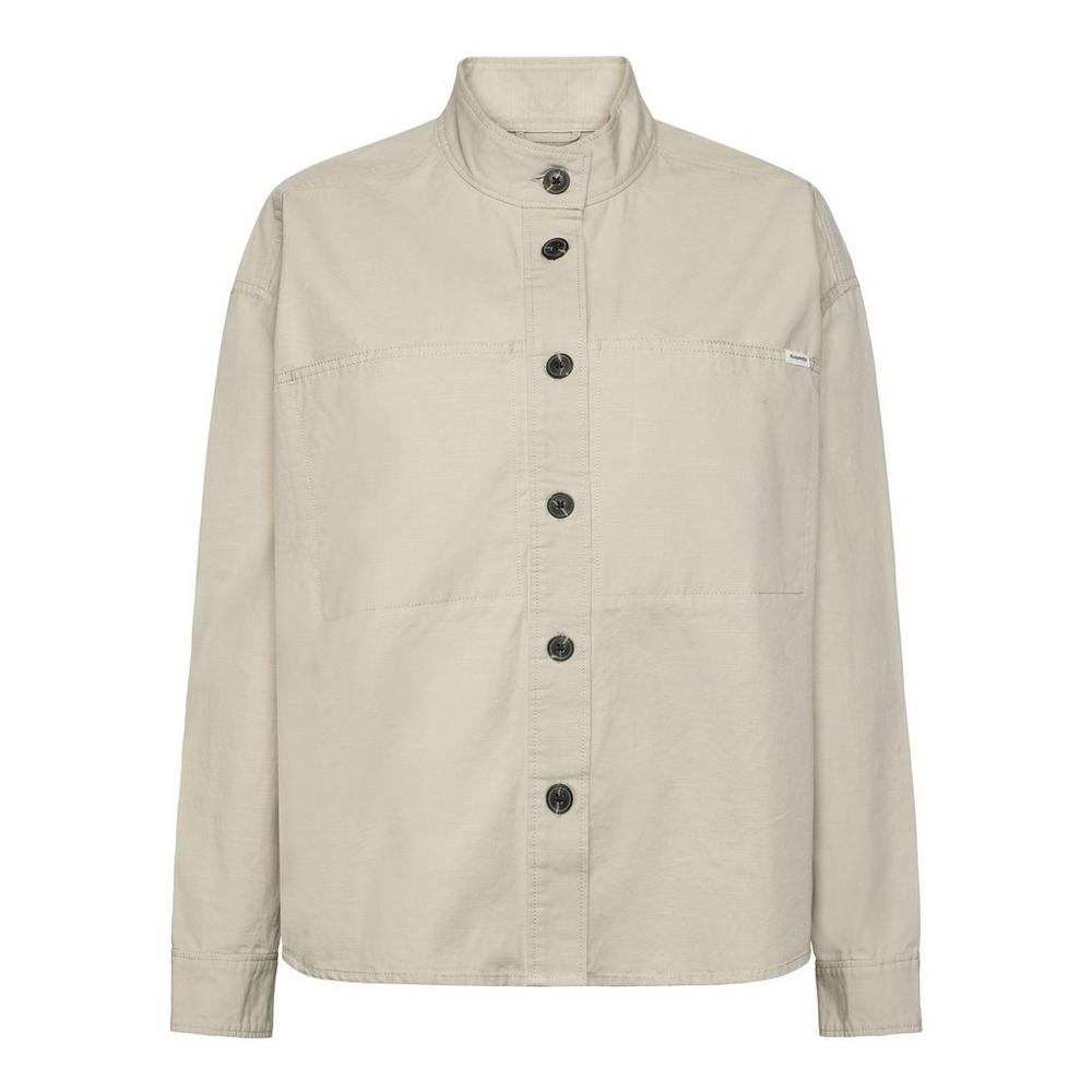 Knowledge Cotton Women's Versatile Slub Overshirt - Cream