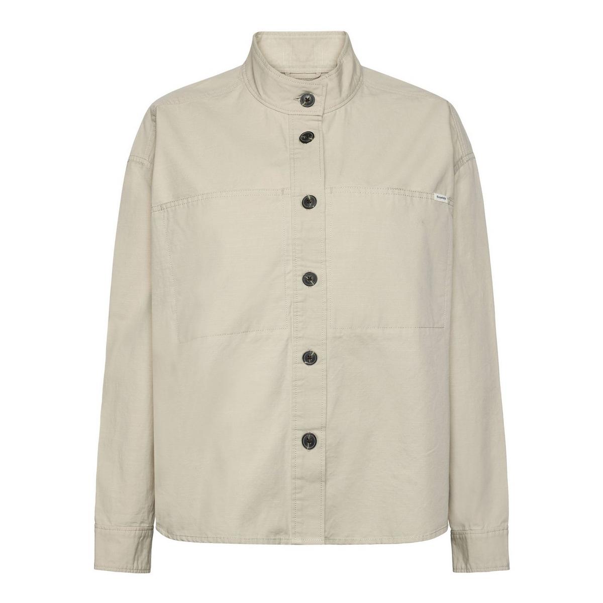 Knowledge Cotton Women's Versatile Slub Overshirt - Cream