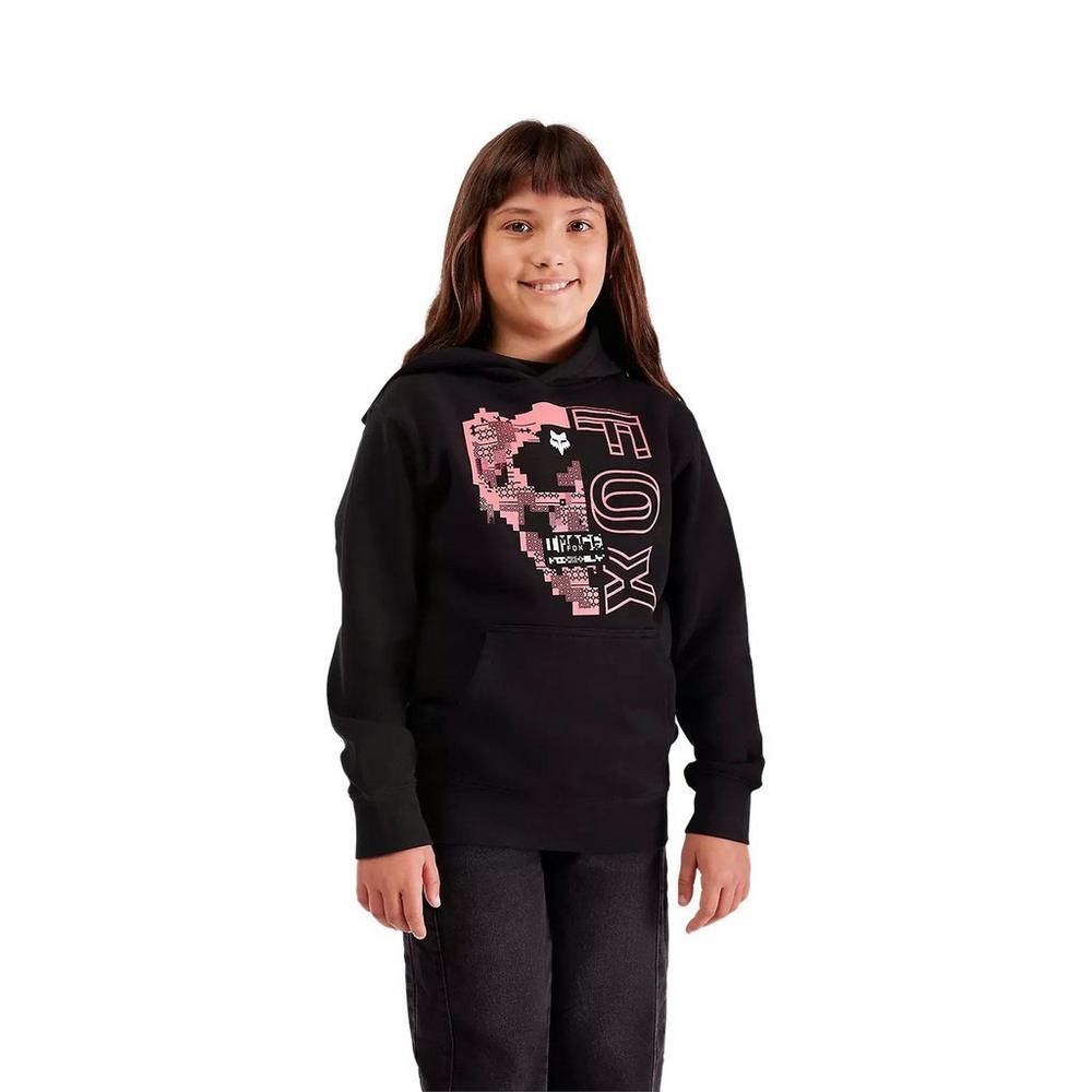 Fox Kids' Image Skull Pullover Hoodie - Black