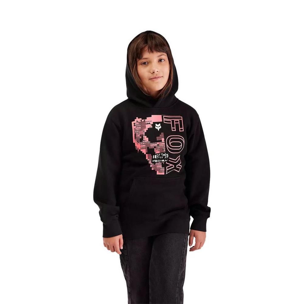Fox Kids' Image Skull Pullover Hoodie - Black