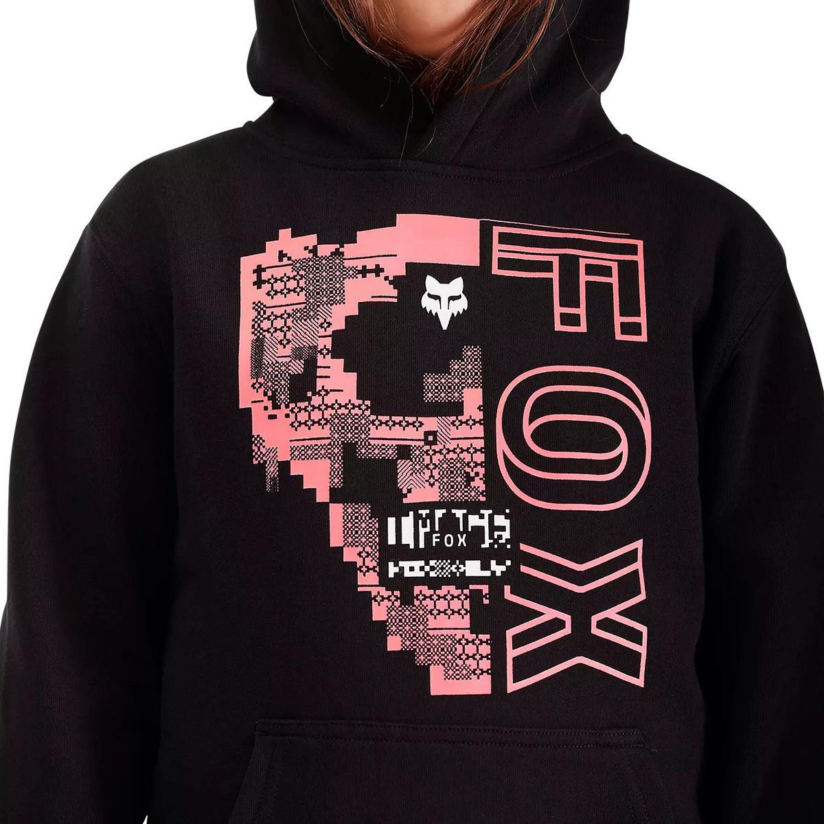 Fox Kids' Image Skull Pullover Hoodie - Black