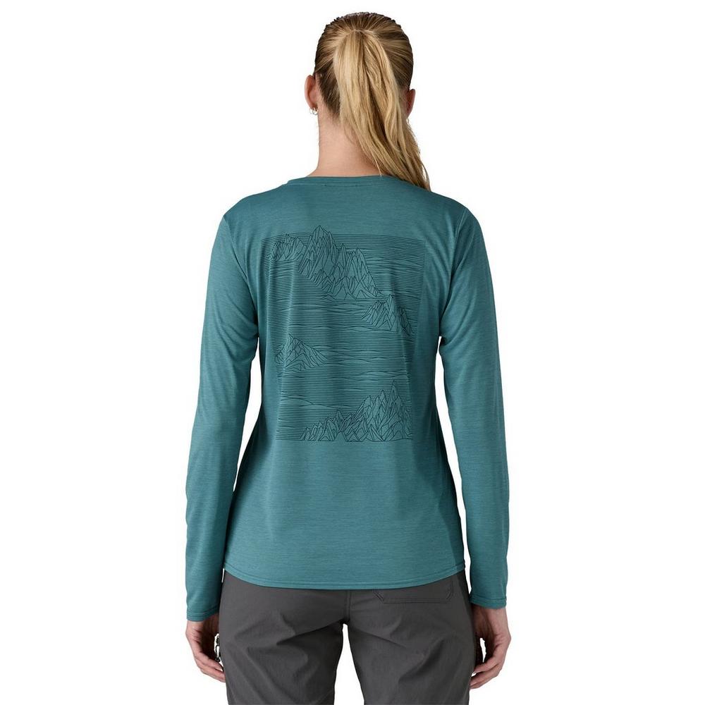 Patagonia Women's Capilene Cool Daily Graphic Long-Sleeve T-Shirt - Blue