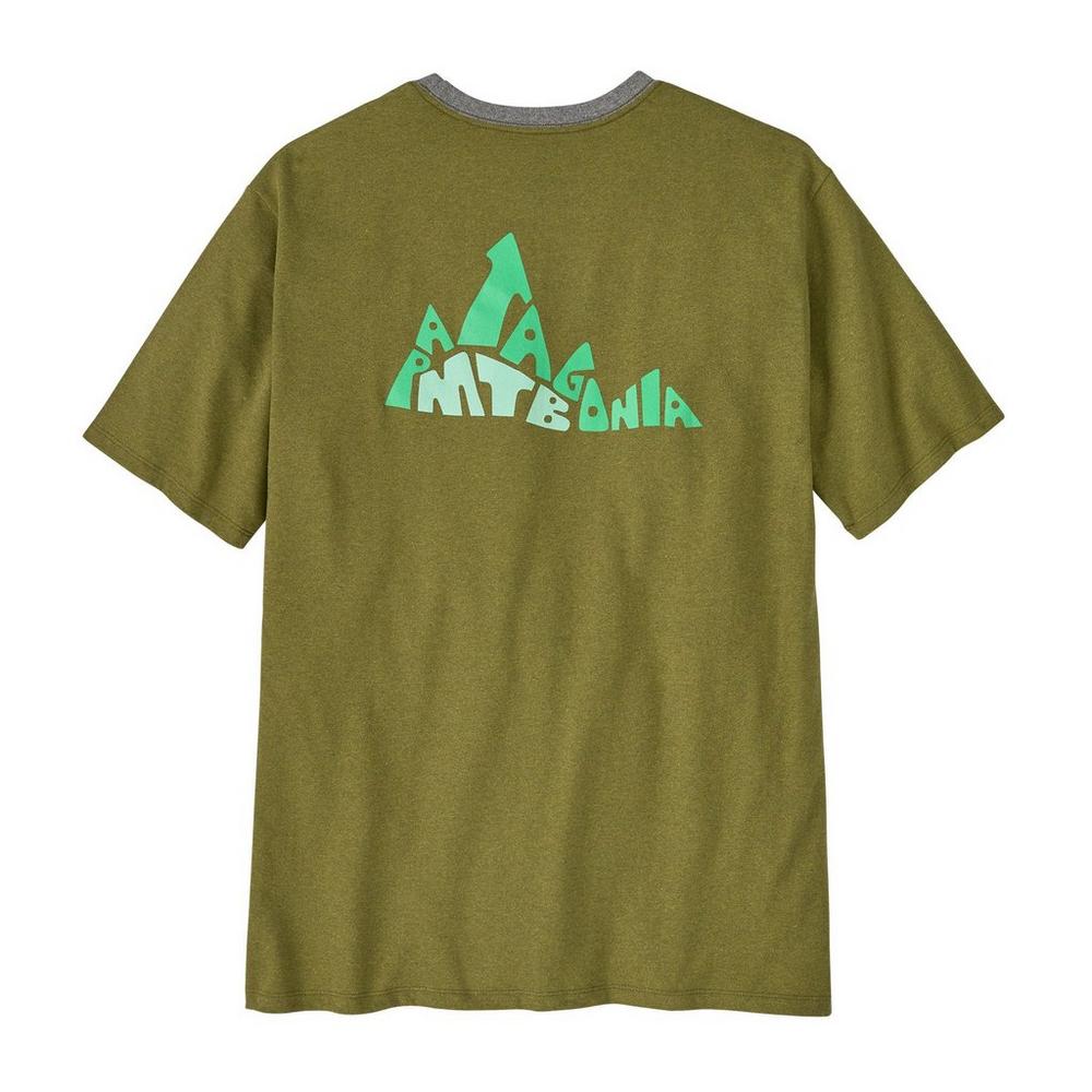 Patagonia Men's Berm Logo Responsibilitee T-Shirt - Green