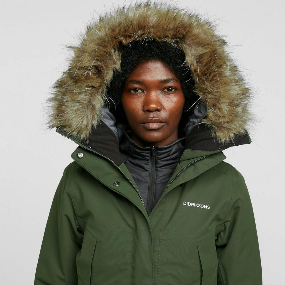 Green hot sale ladies parka