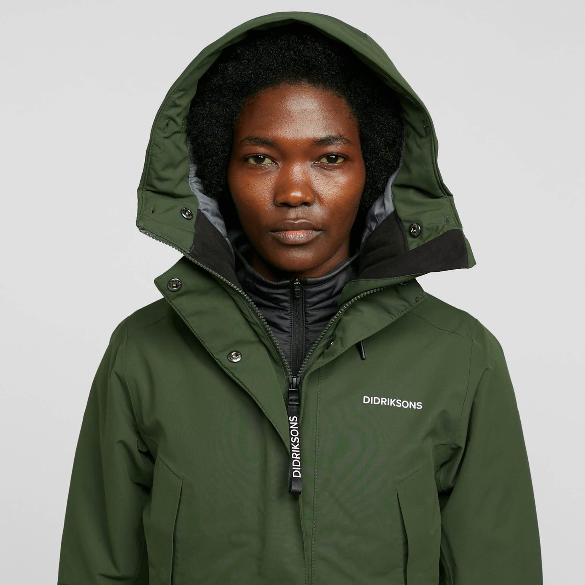 Green on sale parka women's