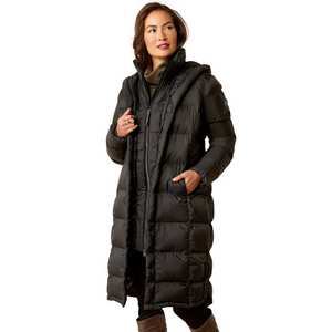 Women's Norfolk Long Puffer Jacket - Black