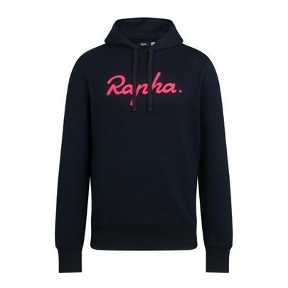 Rapha Men's Logo Pullover Hoodie -  Dark Navy/Pink