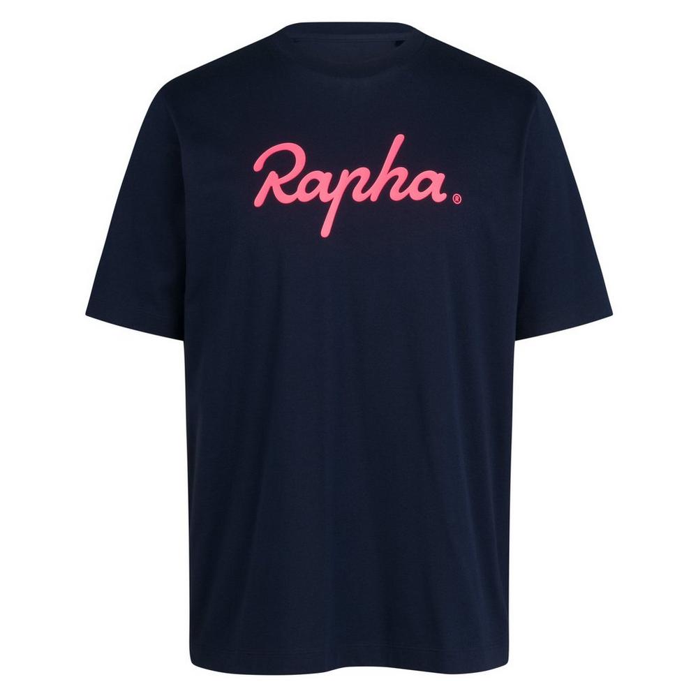 Rapha Men's Cotton T-shirt - Navy/ Pink
