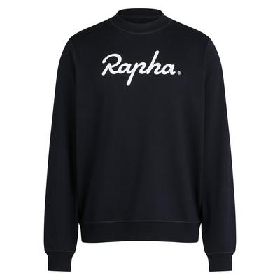 Rapha Men's Cotton Sweatshirt with Large Logo - Black/ White