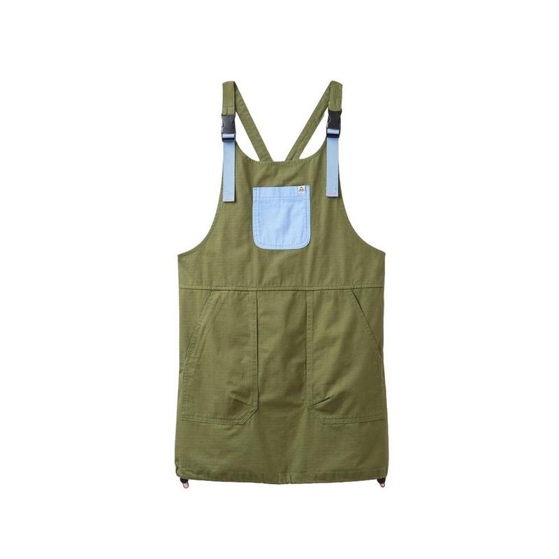 Women's Flo Organic Cotton Pinafore Dress - Green