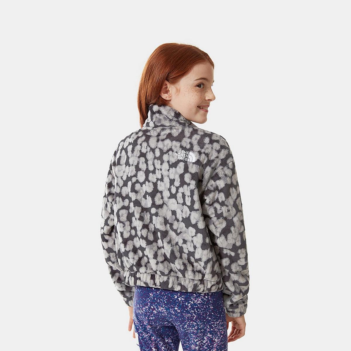 The North Face Kids Printed Osolita Full-Zip Fleece - Grey Leopard Print