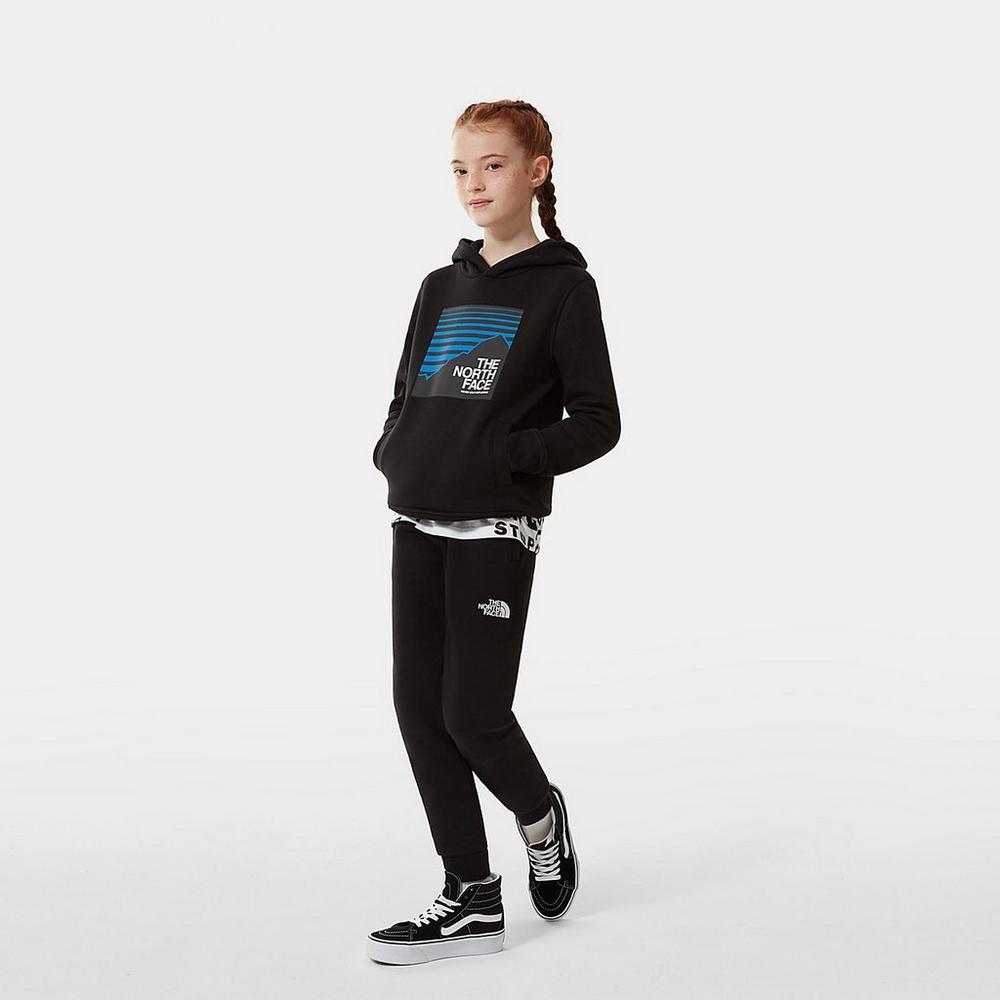 The North Face Kids New Box Crew Hoodie - Blue/Black